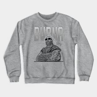 Burna Boy // Rapper / Black retro Crewneck Sweatshirt